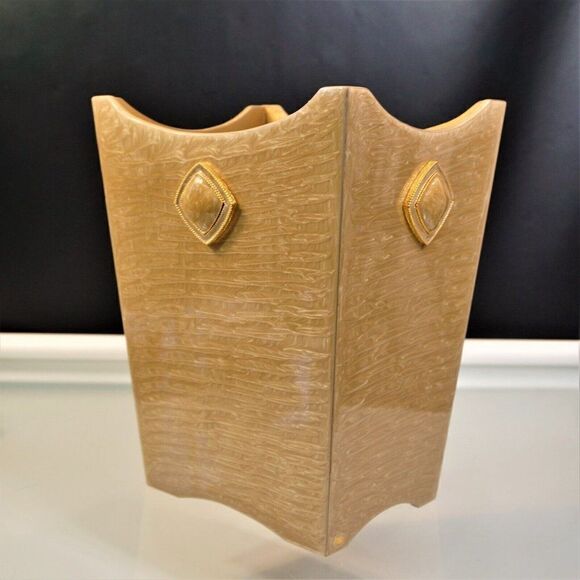 Mike + Ally Chateau Wastebasket Luxury Bathroom Accessories Vintage Discontinued - Picture 6 of 10